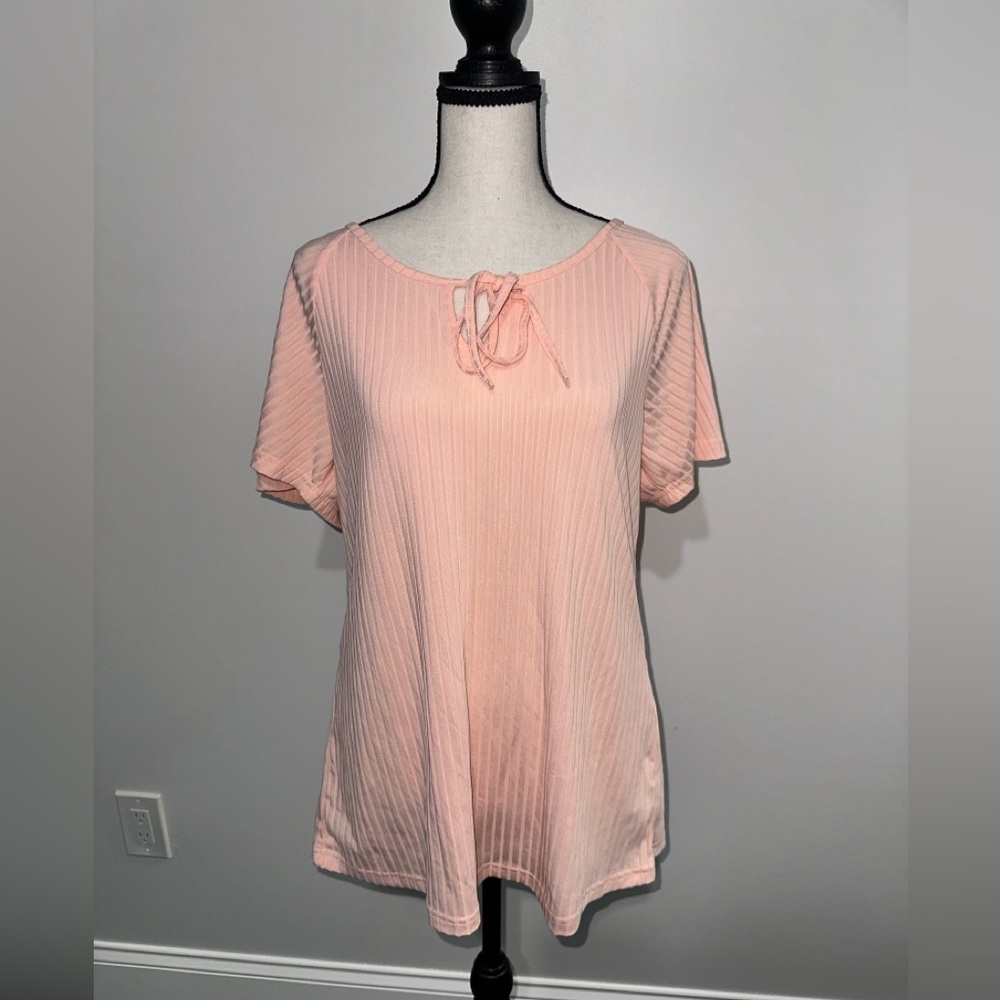 Pink Short Sleeve Blouse
